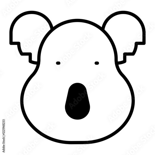 Koala black icon