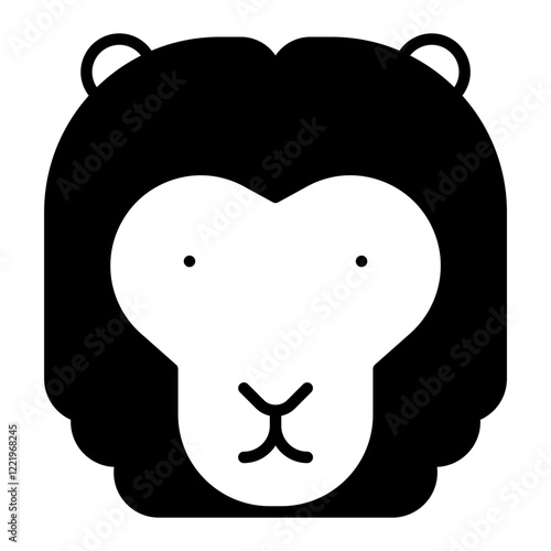 Lion black icon
