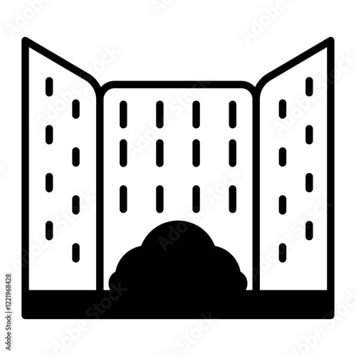 Waterfall black icon