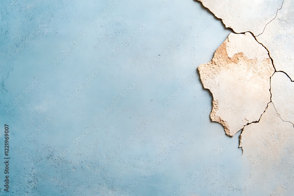 Cracked texture abstract background blue wall banner artistic design minimalist environment Cracked texture abstract background blue wall banner artistic design minimalist environment