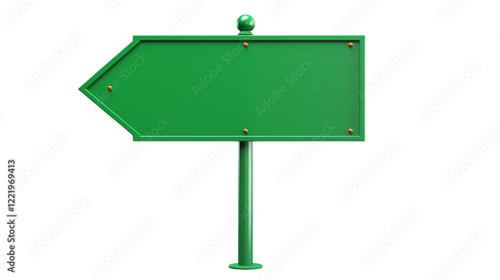 Blank Green Directional Signpost for Mockups Blank Green Directional Signpost for Mockups
