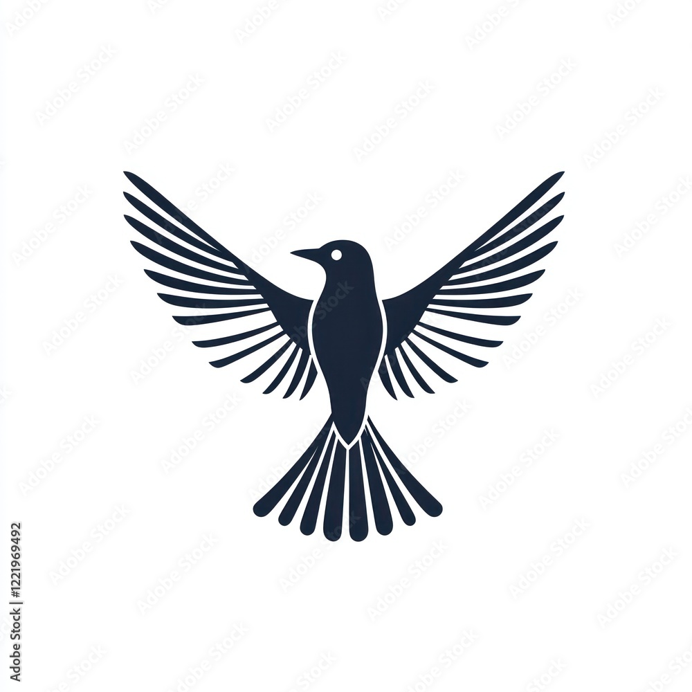Stylized Bird In Flight Graceful Wings Soaring Stylized Bird In Flight Graceful Wings Soaring
