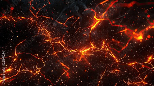 Illustrate a background that conveys the feeling of electric energy with bright  crackling lines and shapes.