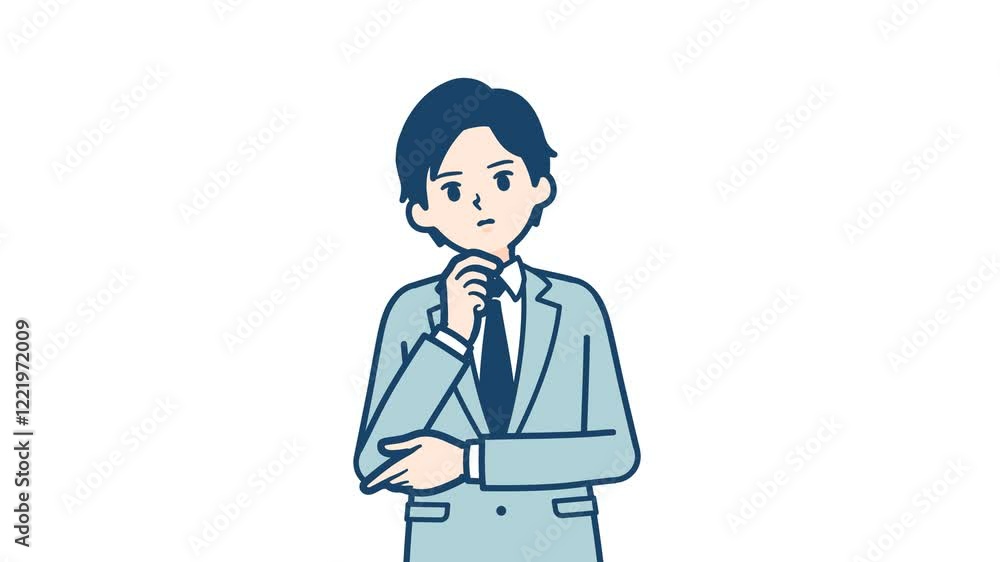Biz man_Discontent and sighs_with alpha channel Biz man_Discontent and sighs_with alpha channel