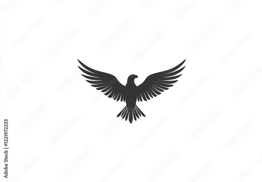 Obraz premium Majestic Eagle Soaring In Flight With Wings Spread Wide