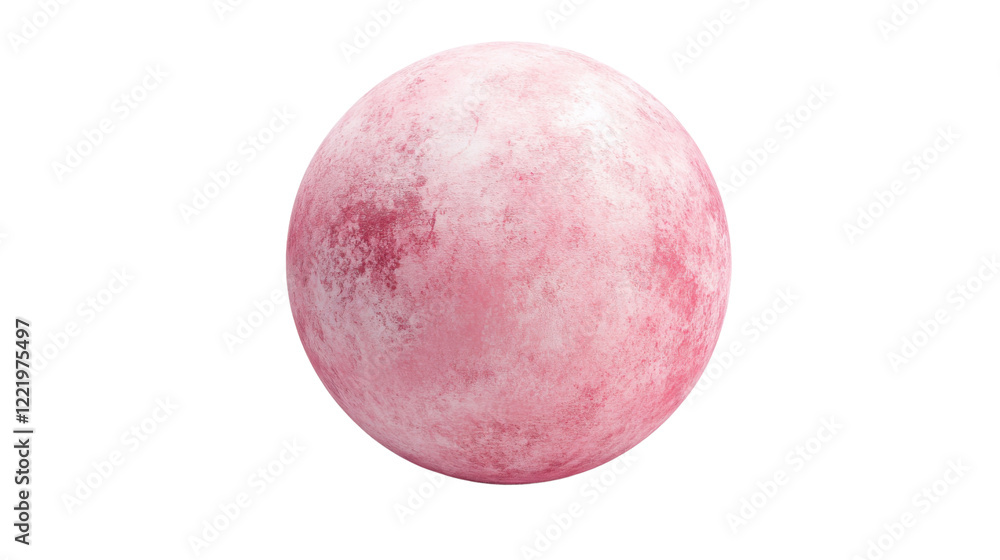 Fototapeta premium Pink planet on transparent background