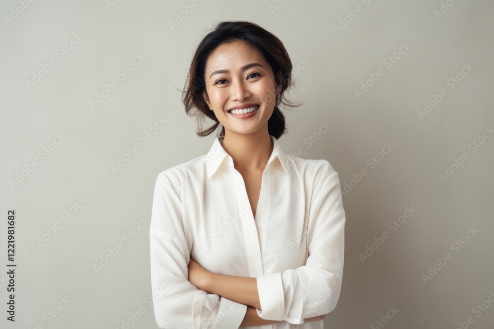 South east asian businesswoman blouse smile happy. South east asian businesswoman blouse smile happy.