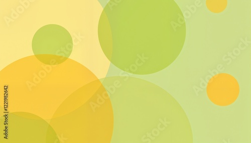 Colorful abstract circles in varying sizes and hues on a soft green background for modern design and creative projects