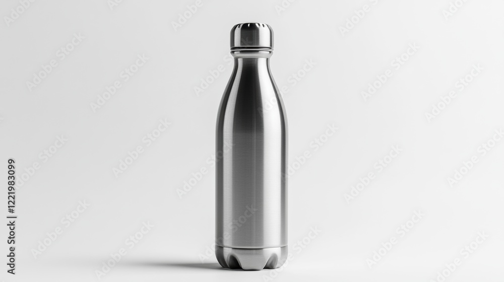 Sleek Stainless Steel Insulated Water Bottle Mockup Design Sleek Stainless Steel Insulated Water Bottle Mockup Design