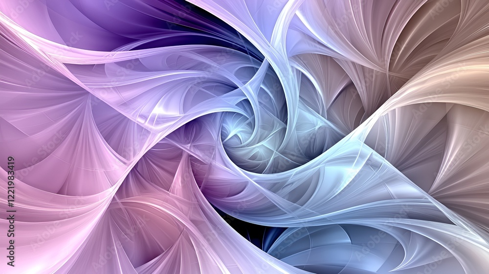Fototapeta premium Abstract swirling pastel design, background texture, website banner