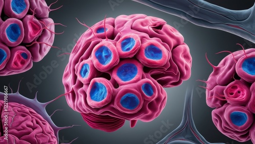 Detail of  glioblastoma multiforme, a cancer brain photo