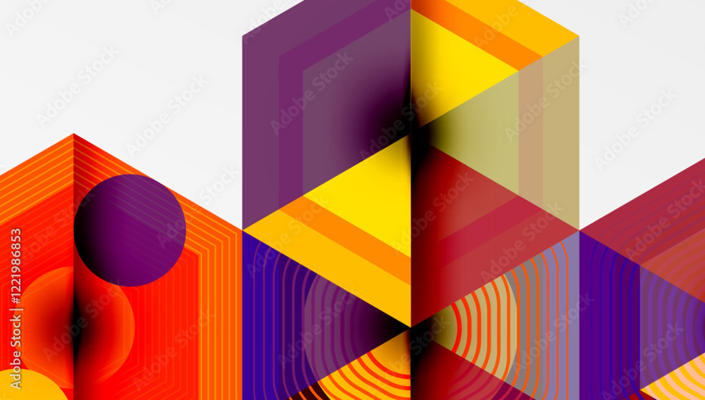 Fototapeta premium Hexagons, diamonds pattern. Geometric repeating hexagon background