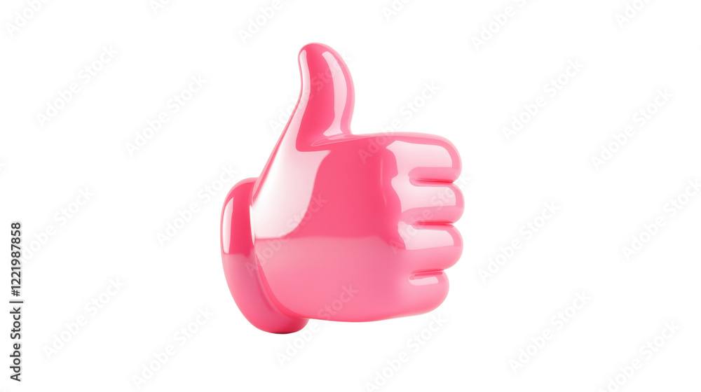 Pink emoji emoticon , showing thumb up, like gesture on transparent background Pink emoji emoticon , showing thumb up, like gesture on transparent background