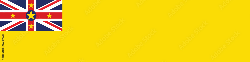 Niue flag long banner digital vector illustration Niue flag long banner digital vector illustration