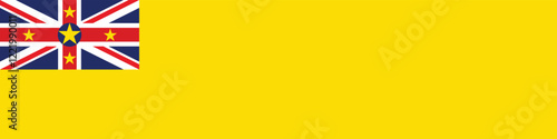 Niue flag long banner digital vector illustration