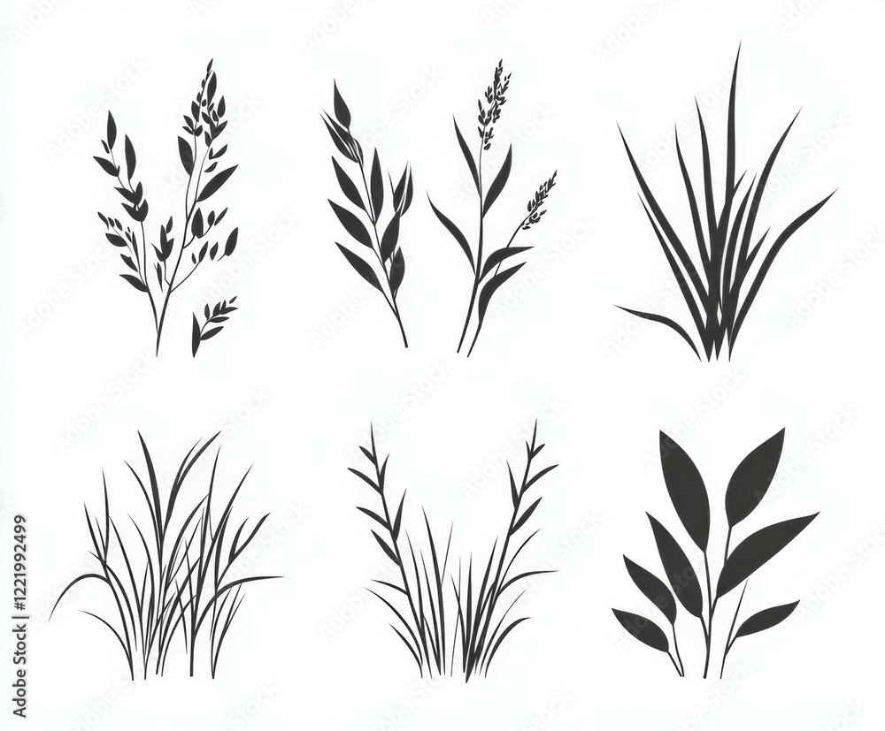 Elegant Grass and Plant Silhouettes
Elegant Grass and Plant Silhouettes