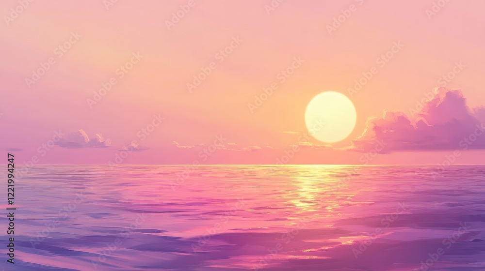 Vibrant Sunset Over the Ocean Horizon Vibrant Sunset Over the Ocean Horizon
