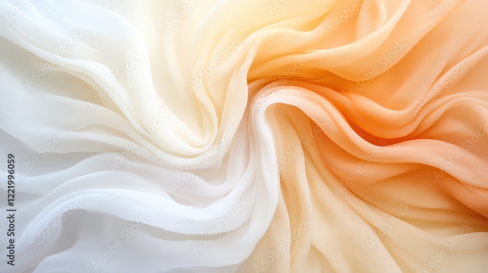 Fototapeta premium A soft gradient of ivory and champagne gold with flowing translucent textures