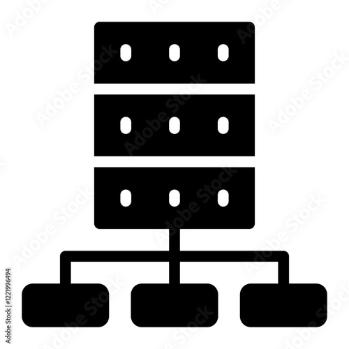 data ingestion glyph icon