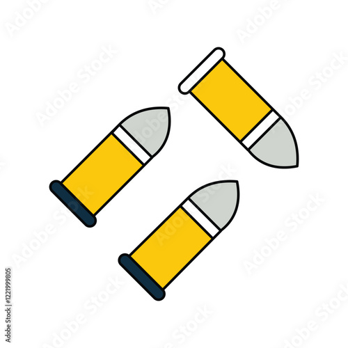 bullet color line  icon with white background vector stock illustration
