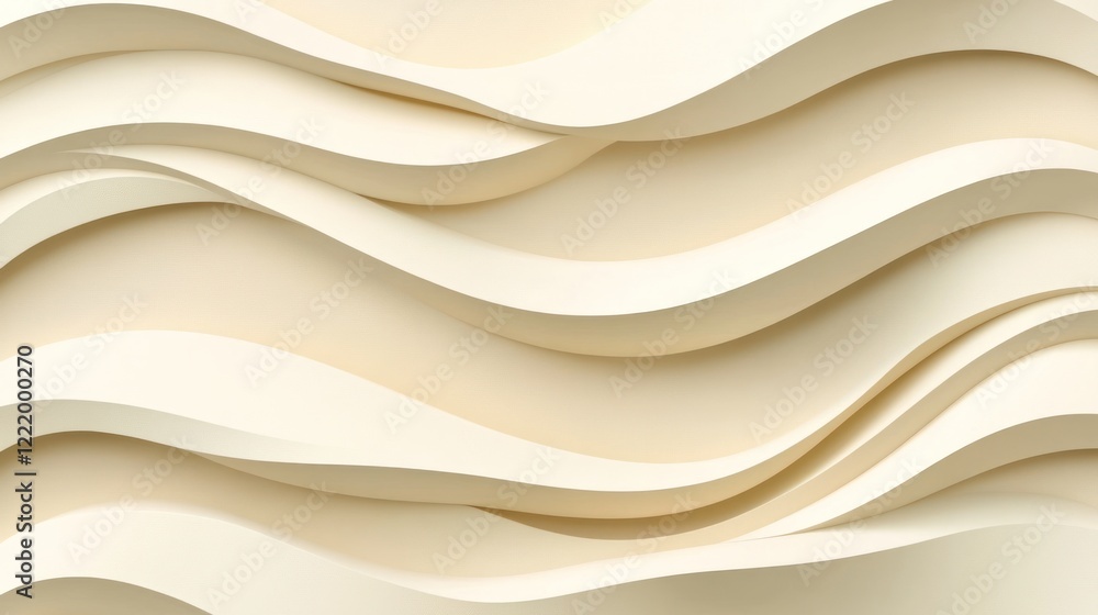 Obraz premium Cream wavy abstract background texture design
