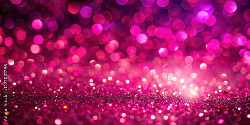 Festive Pink Glitter Background with Sparkling Lights and Bokeh Effects Festive Pink Glitter Background with Sparkling Lights and Bokeh Effects