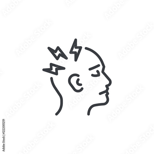 Headache line icon