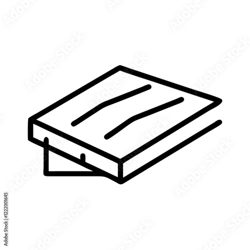 Wallpaper Mural Wooden plank icon with stand in outline style Torontodigital.ca