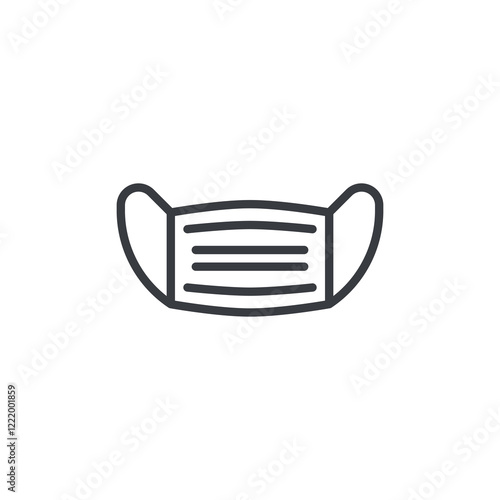 Medical mask line icon