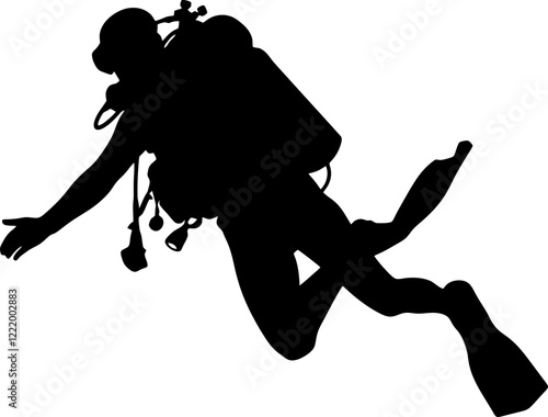 Scuba diver silhouette