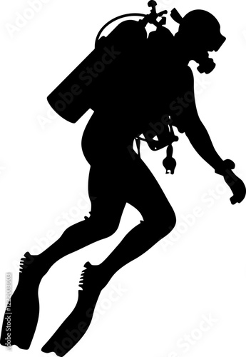 Scuba diver silhouette