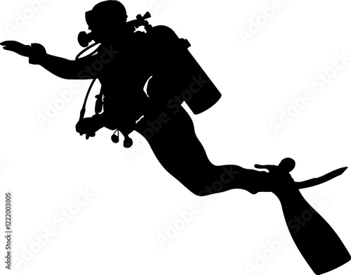 Scuba diver silhouette