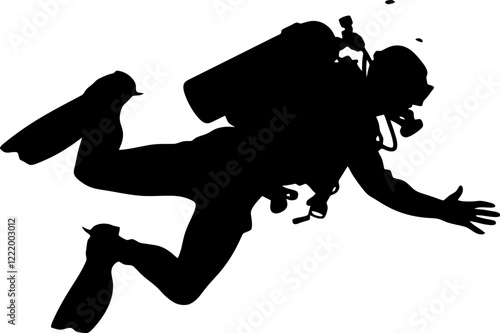 Scuba diver silhouette
