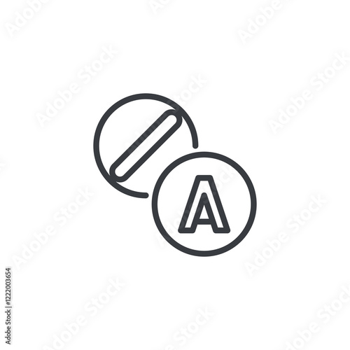 Aspirin pills line icon