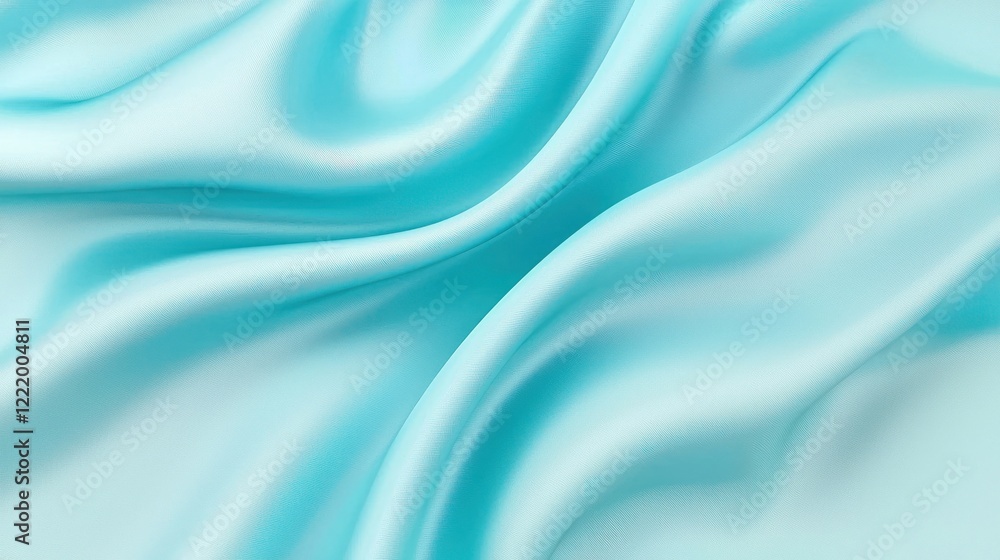Obraz premium Smooth Blue Silk Draped Fabric