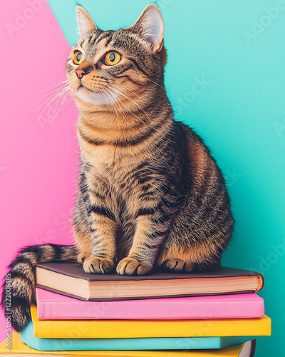 Wallpaper Mural pet cat in illustrator drawing Torontodigital.ca