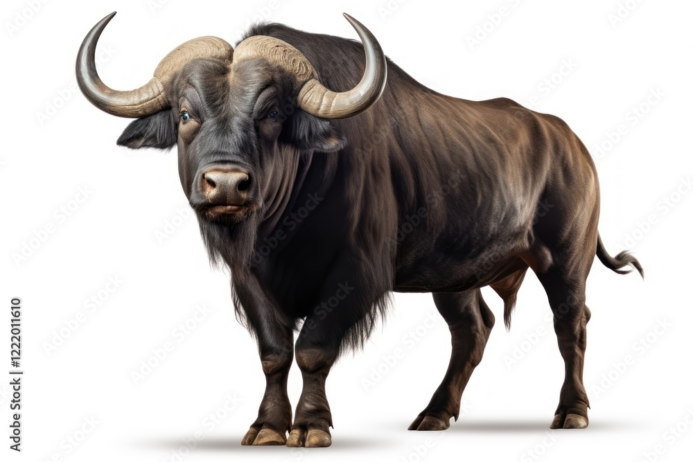 Naklejka premium Water buffalo livestock wildlife cattle.