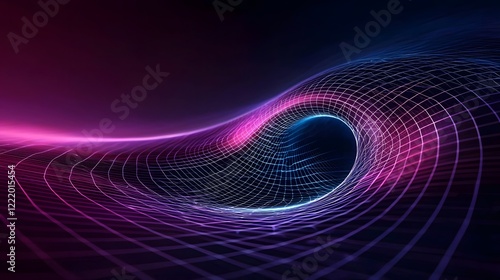 Dynamic energy grid visualization with AI driven control and vibrant neon colors in a futuristic 3D the flow of data and power through a complex digital network