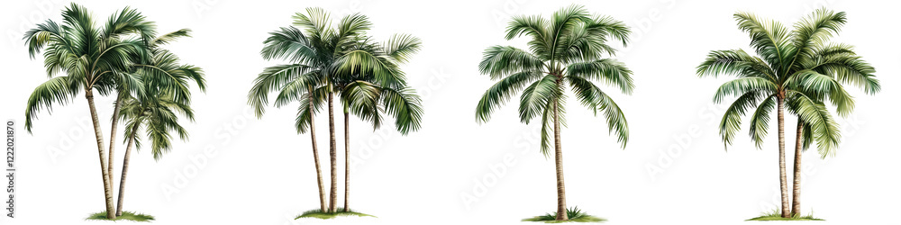 set of Palm tree, cutout, detailed cutout of palm tree, palm tree, graphic cutout, palm tree cutout design, realistic cutout of palm tree, on a transparent backgrounds set of Palm tree, cutout, detailed cutout of palm tree, palm tree, graphic cutout, palm tree cutout design, realistic cutout of palm tree, on a transparent backgrounds