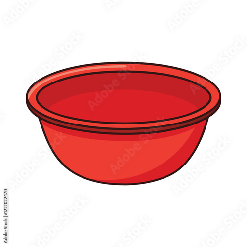 red plastic bowl