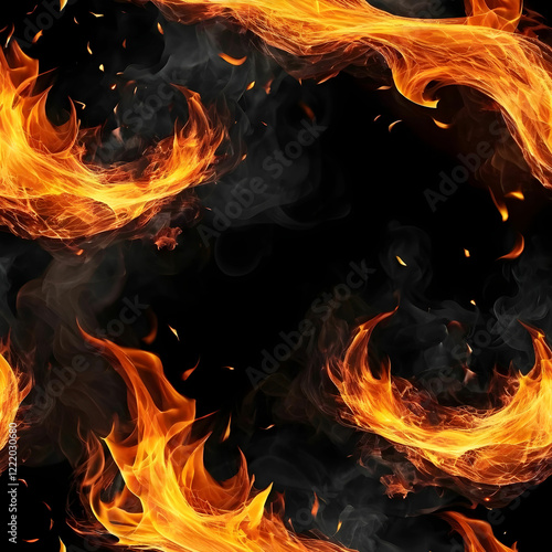 a fire background with flames sparks and smoke