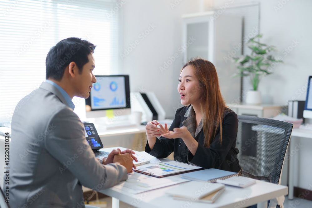 Business Professionals Engaging in Productive Discussion Business Professionals Engaging in Productive Discussion