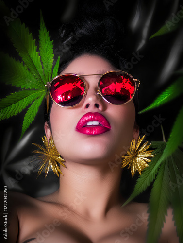 Cannabis illustration woman