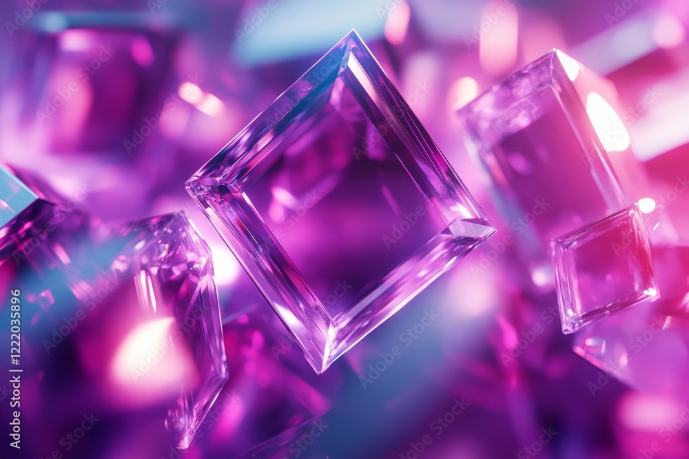 Abstract futuristic grids, iridescent design, 3d render, Generative AI Abstract futuristic grids, iridescent design, 3d render, Generative AI