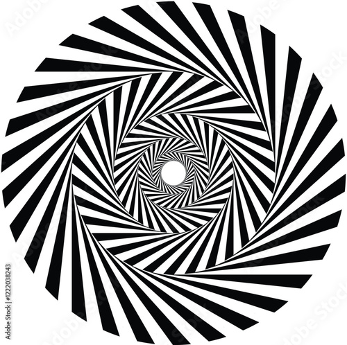 Spiral Optical illusion. Hypnosis visualisation conept endless spiral. Optical illusion Style Background.