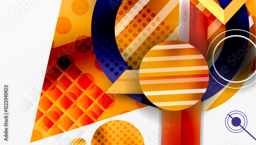 Abstract design with layered geometric shapes