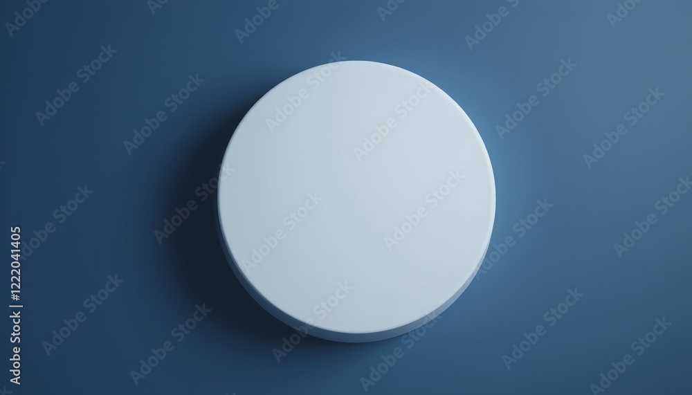 Abstract White Circle Minimalist Design Modern Background Simple Elegant Clean Geometric Shape Studio Shot Product Display Platform Blue Background Abstract White Circle Minimalist Design Modern Background Simple Elegant Clean Geometric Shape Studio Shot Product Display Platform Blue Background