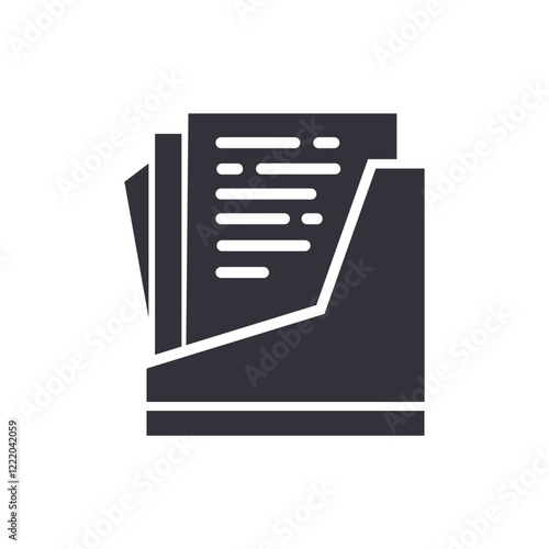 Finance archive solid icons, minimalist vector illustration ,simple transparent graphic element .Isolated on white background