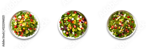 Isolated vibrant salad on transparent background, perfect for culinary use