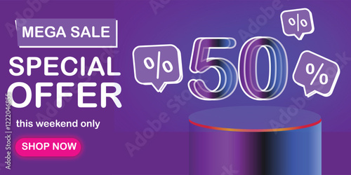 Colorful Big Sale Promotional Banner – Off Discount Ad Design
